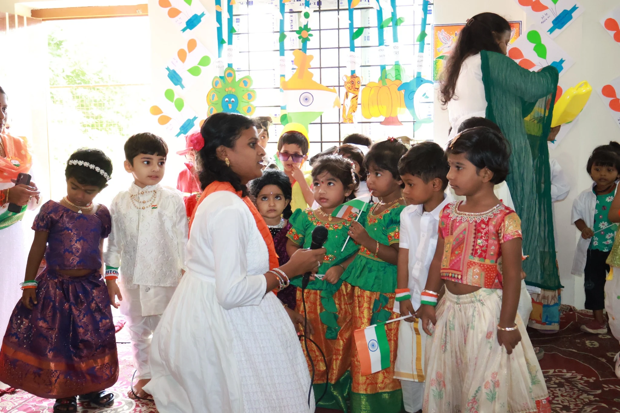Children listening during circle time